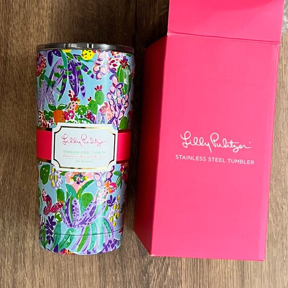 Lilly Pulitzer Other - NEW Lilly Pulitzer Me & My Zesty Floral Double Wall Stainless Steel Tumbler